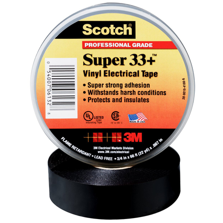3M 3/4"x52' Super 33+ Vinyl Electrical Tape 33SUPER52FT